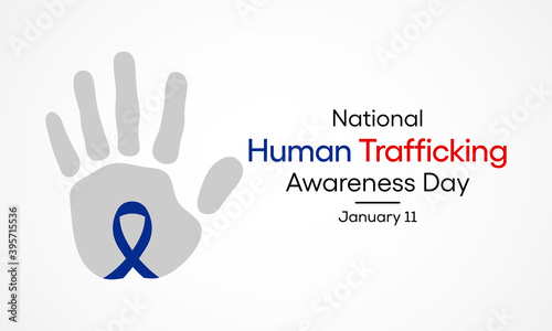 Vector illustration on the theme of National Human Trafficking awareness day observed each year on January 11th.