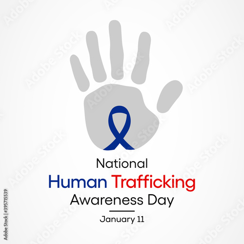 Vector illustration on the theme of National Human Trafficking awareness day observed each year on January 11th.