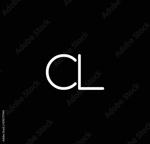 Letter CL alphabet logo design vector. The initials of the letter C and L logo design in a minimal style are suitable for an abbreviated name logo.