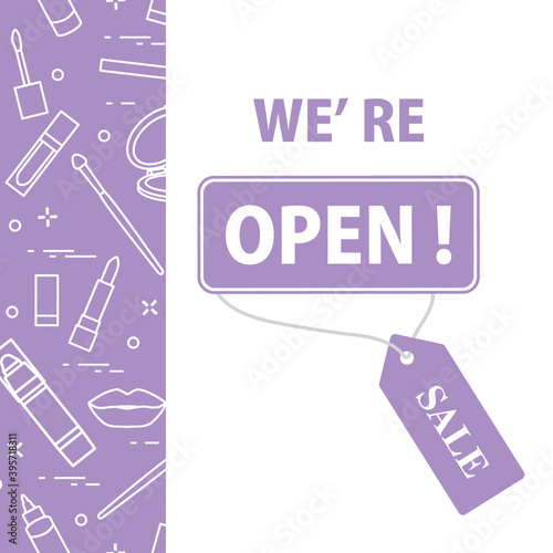 Reopen Cosmetics store Beauty shop Sale Discount