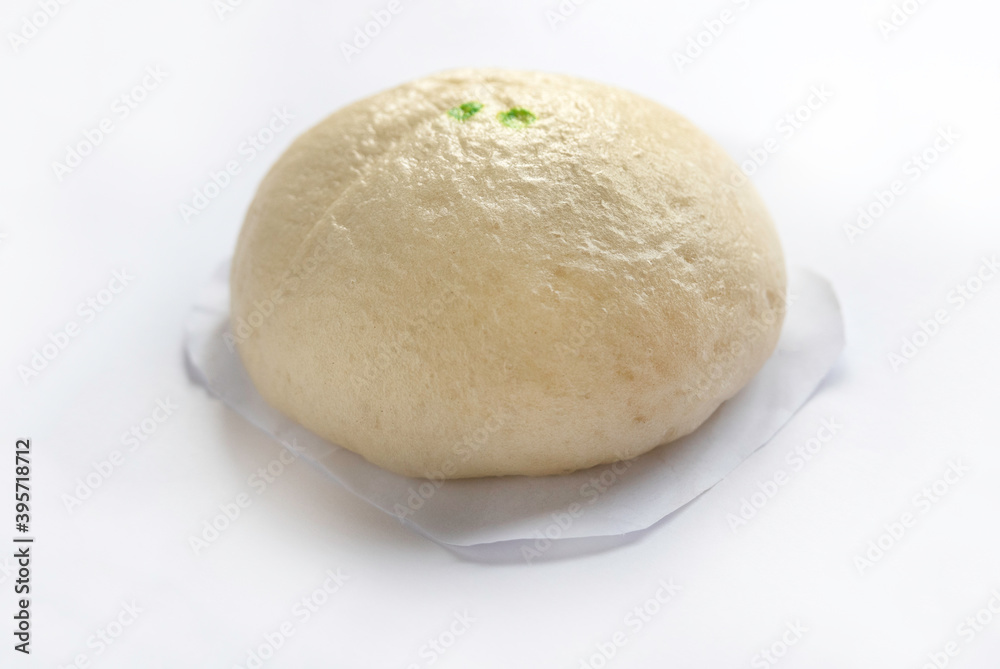 Selective focus of steamed buns isolated on white background Selective focus of steamed buns isolated on white background