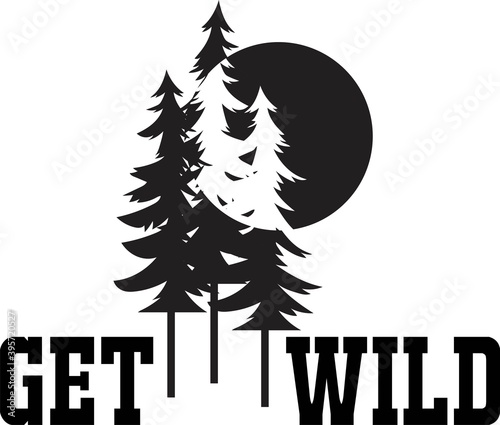 Get wild on the white background. Vector illustration