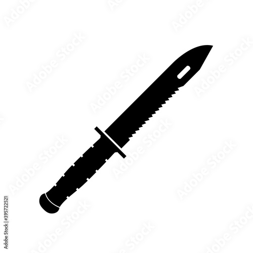 Army knife, combat knife icon, logo isolated on white background