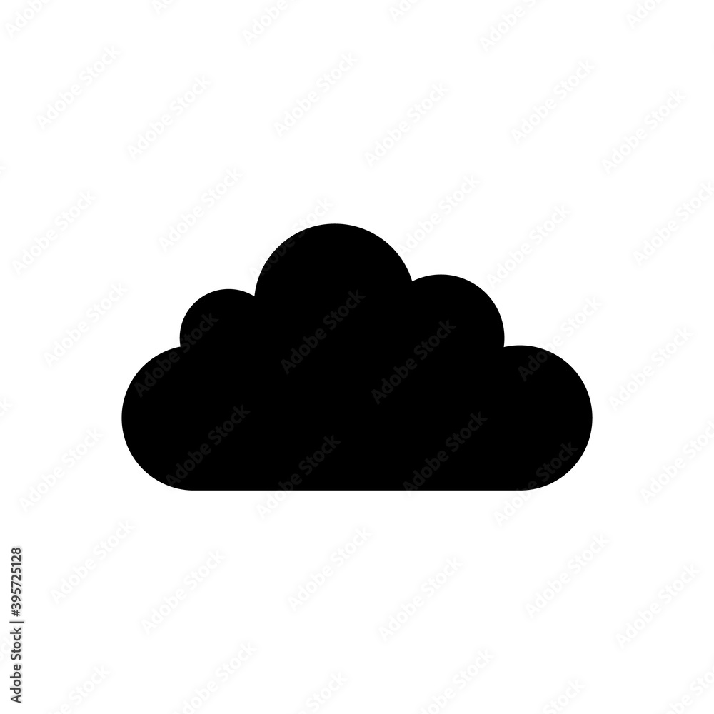 Cloud icon, logo isolated on a white background Cloud icon, logo isolated on a white background