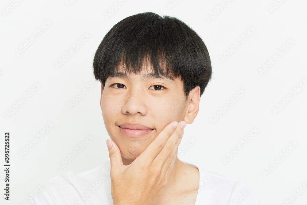 Closeup portrait of attractive young man face Closeup portrait of attractive young man face