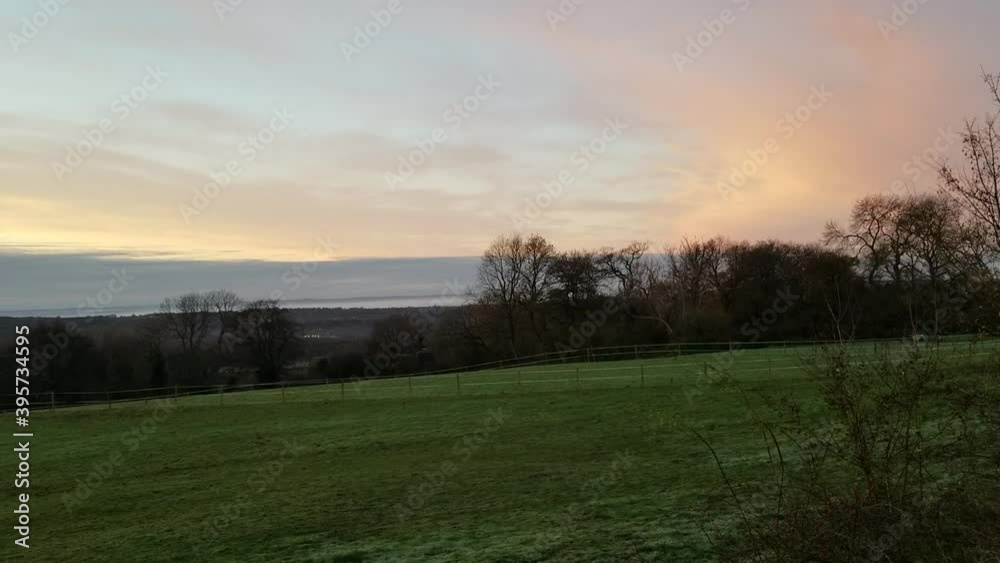Sunrise over field in the country side. Sunrise over field in the country side.