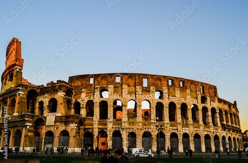 ITALY, ROME, 23.12.2011. Colosseum Rome during sunset.