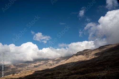 cloud sky above the Lebanon mountains in autumn