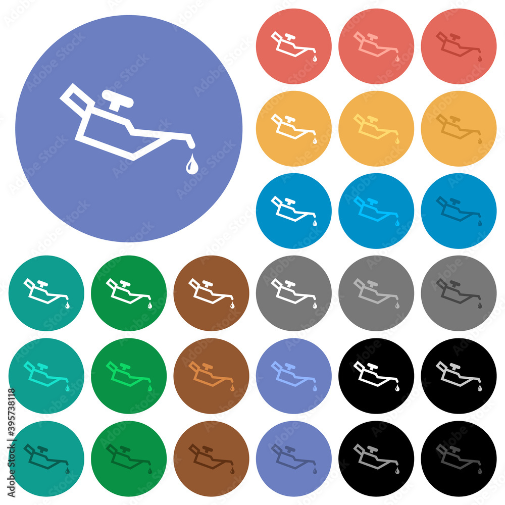 Oiler round flat multi colored icons Oiler round flat multi colored icons