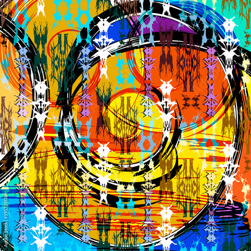 beautiful geometric background pattern graffiti qualitative illustration for your design