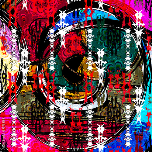 beautiful geometric background pattern graffiti qualitative illustration for your design