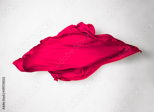 abstract red fabric in motion