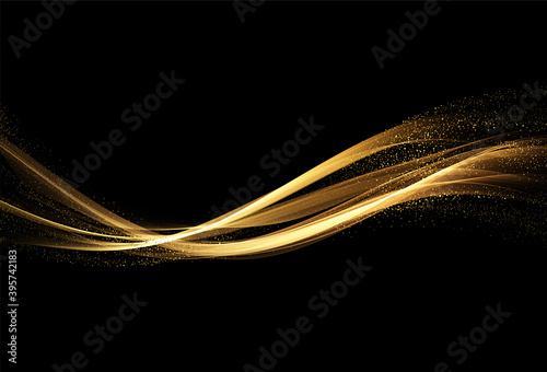Holiday Abstract shiny color gold design element