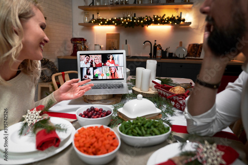Spending Christmas dinner with loved ones over a video call