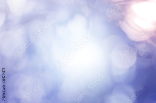 Purple and violet light leaves blurred and blur natural abstract. Effect sunlight soft bright shiny style bokeh circle yellow and orange blurry morning . For wallpaper backdrop and background. 