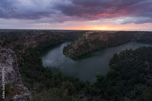 hoces del duraton al atardecer photo