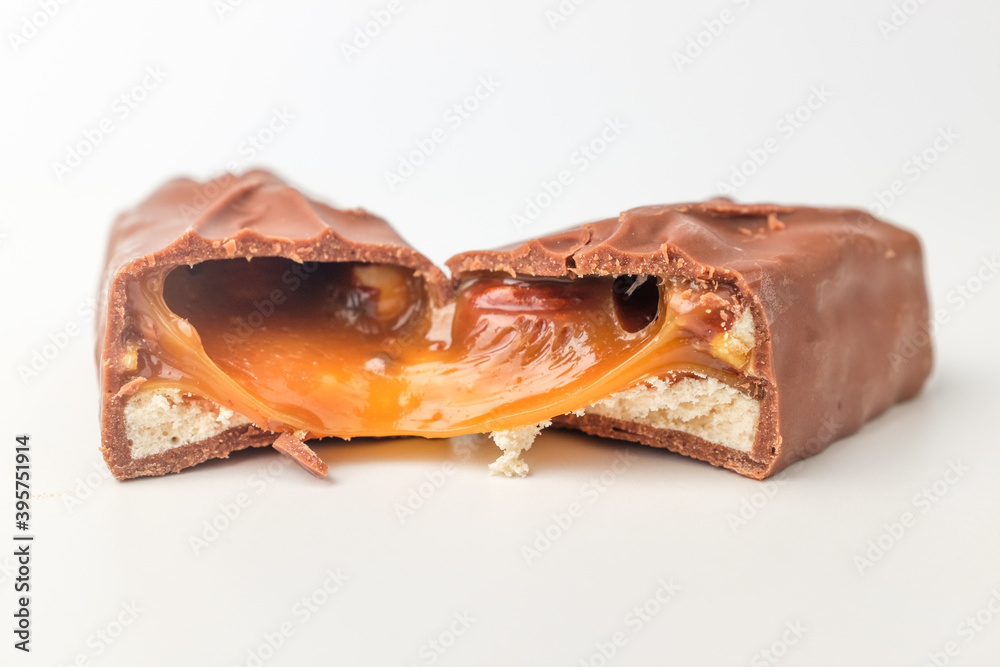 Chocolate bar on white background Chocolate bar on white background