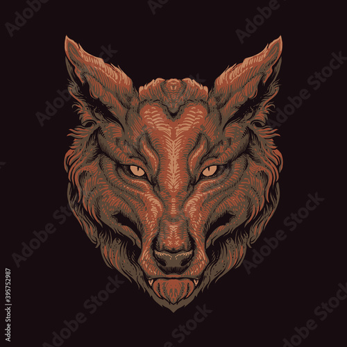 wolf head vector illustration