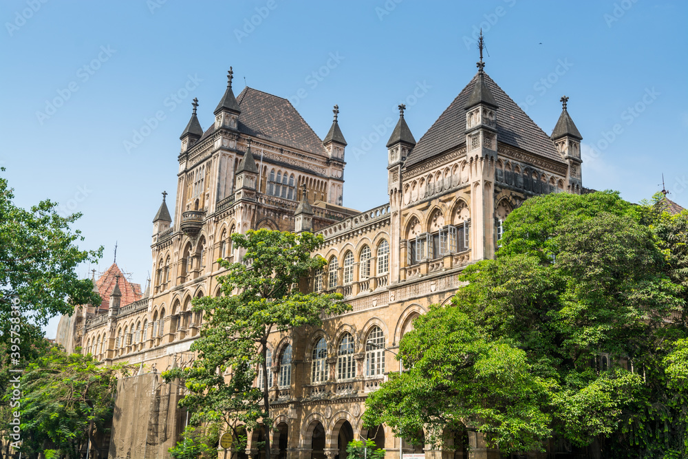 Builing  of Elphinstone College an old British colonial buildings in Mumbai, India