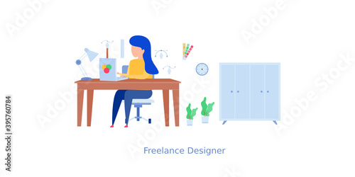 Freelance Designer Vector 