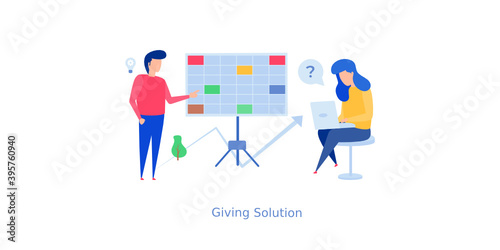 Giving solution Illustration 