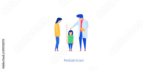 Pediatrician Flat Illustration 