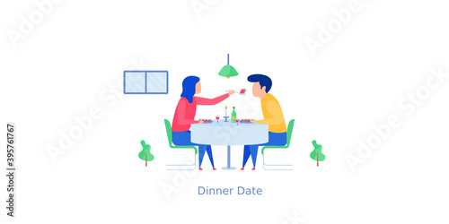 Dinner Date Illustration 