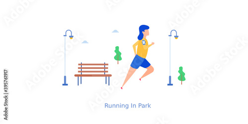 Running In Park 
