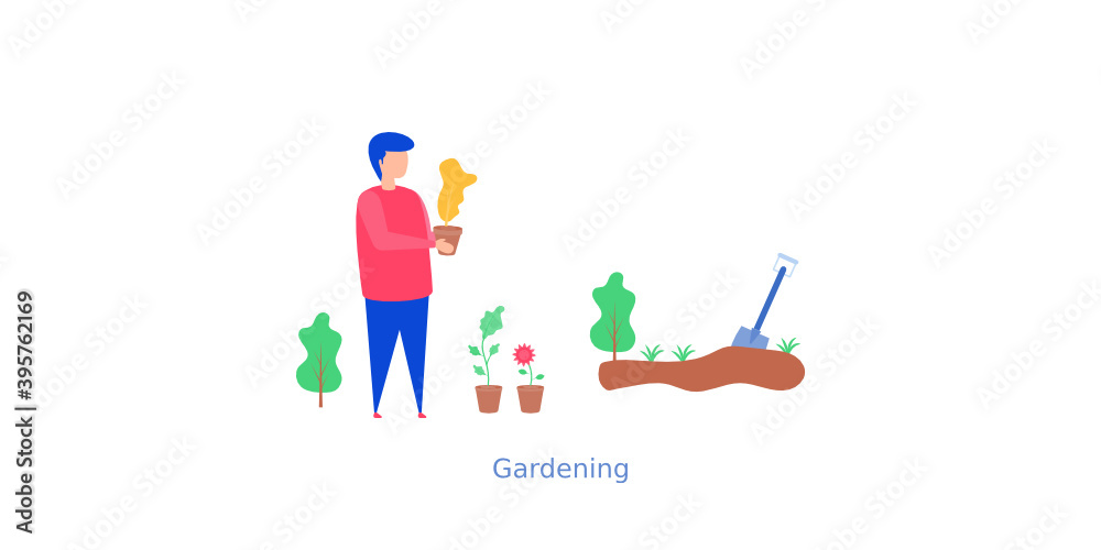 Growing Plants Illustration Growing Plants Illustration
