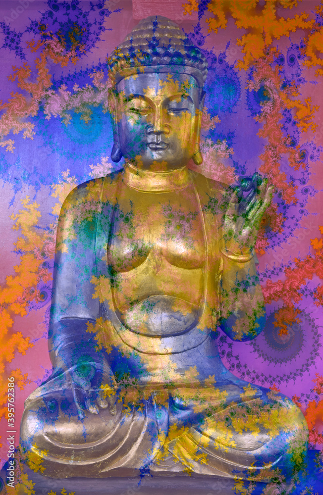Abstract Buddha and the cosmos Abstract Buddha and the cosmos