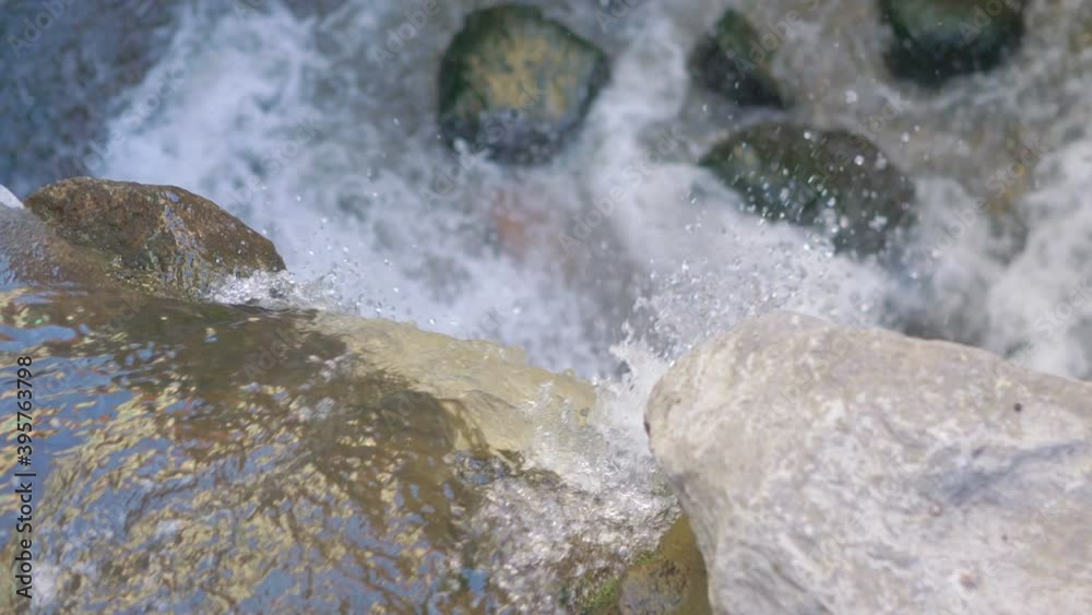 Natural water flowing down in 4k slow motion 60fps Natural water flowing down in 4k slow motion 60fps