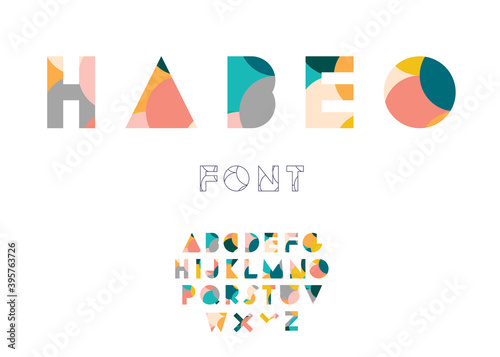 Habeo colorful display font with overlapping circles pattern