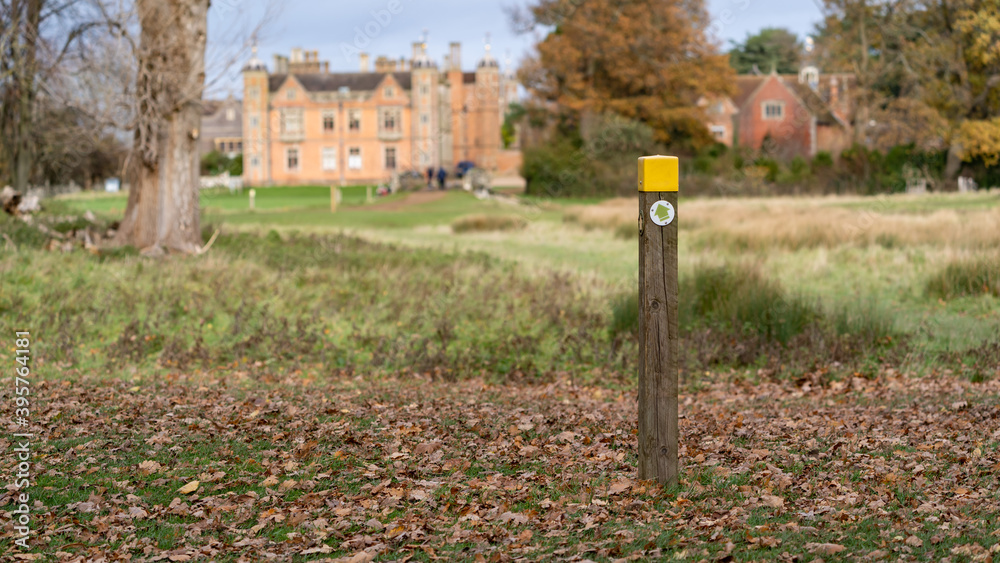 Public footpath in the grounds of Charlecote Manor