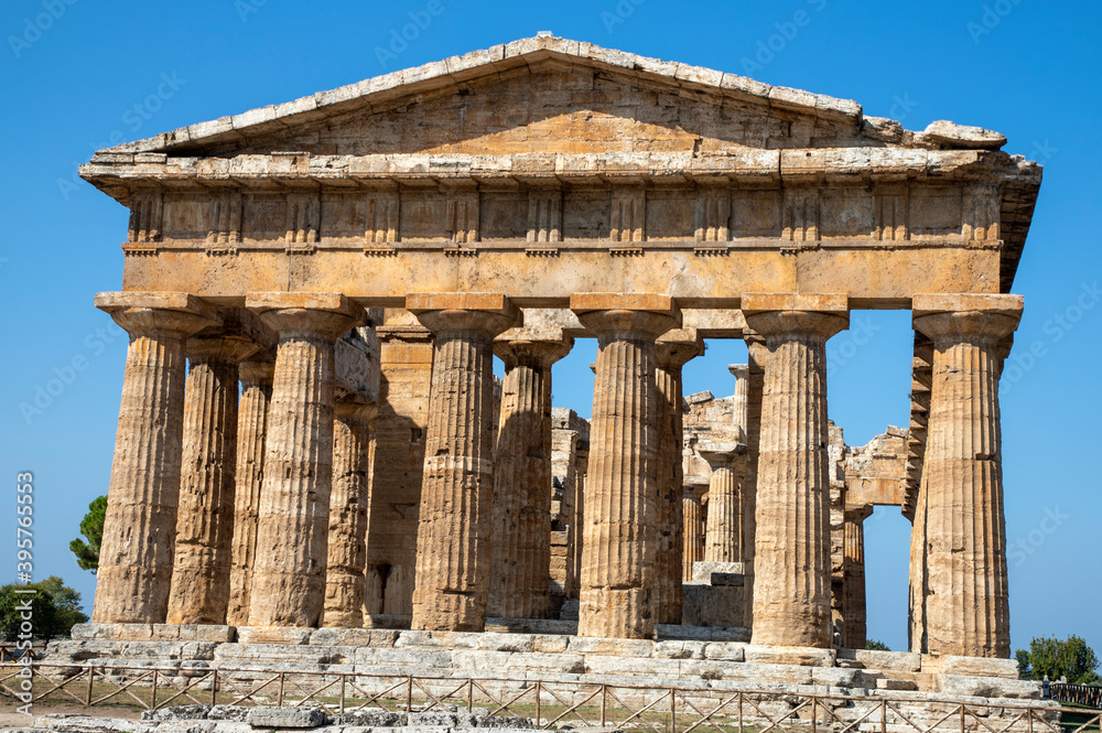 Fototapeta premium The Second Temple of Hera in Paestum, Southern Italy