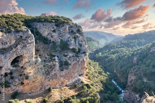 Serrania of Cuenca, Jucar river and Villalba cut seen from the viewpoint of Ventano del Diablo photo