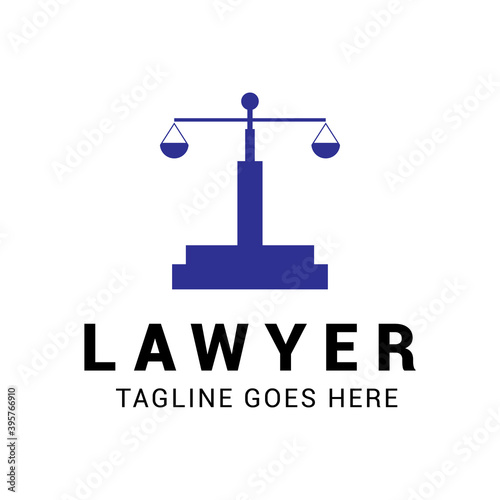 Justice legal logo icon vector template.