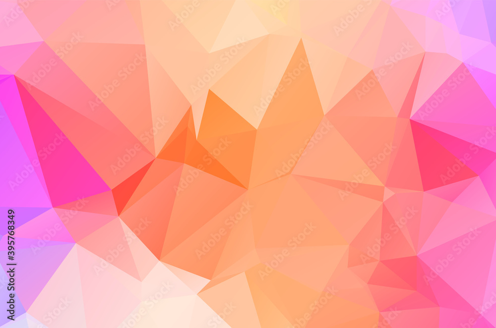 Obraz premium Purple vivid vector texture with triangular style. Illustration with set of colorful
