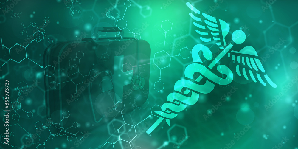 2d illustration caduceus medical symbol
2d illustration caduceus medical symbol