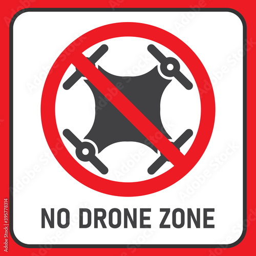 No drone zone sign, Isolated Illustration Images.