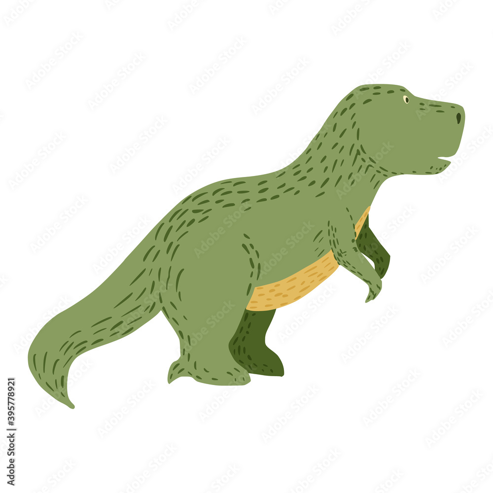 cute dinosaurs on white background. Fantasy animals jurassic tyrannosaurus cute dinosaurs on white background. Fantasy animals jurassic tyrannosaurus