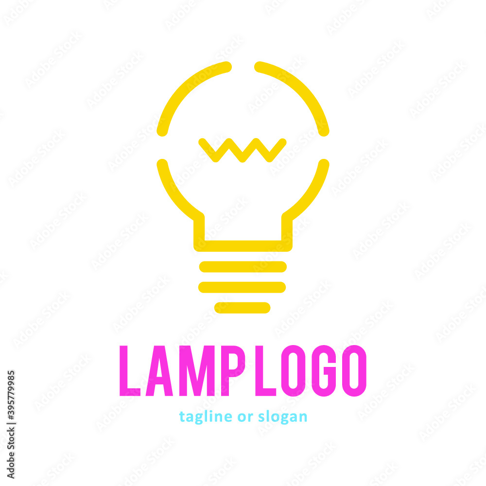 Lamp idea logo icon symbol design template Lamp idea logo icon symbol design template