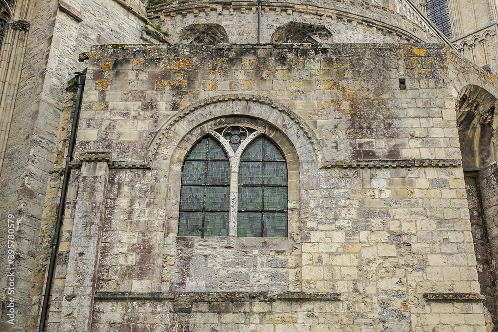 Norman Gothic style Church of the Trinity - former Fecamp abbey, built from 1175 to 1220. Fecamp, department of Seine-Maritime, Haute-Normandie region, France. Norman Gothic style Church of the Trinity - former Fecamp abbey, built from 1175 to 1220. Fecamp, department of Seine-Maritime, Haute-Normandie region, France.