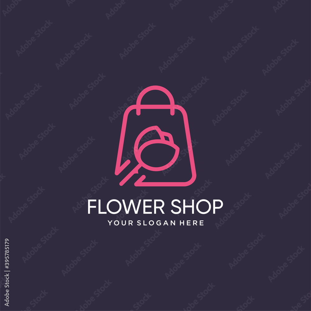 Flower logo with modern line art concept for company Premium Vector part 3 Flower logo with modern line art concept for company Premium Vector part 3