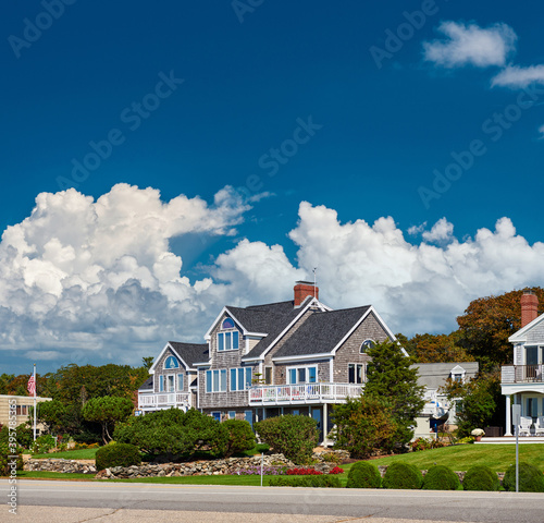 Suburban neighborhood. New Hampshire, USA.