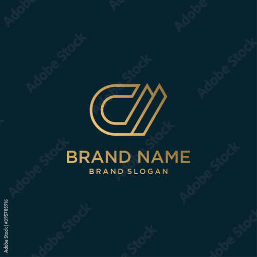Cool golden letter logo for company Premium Vector part 2