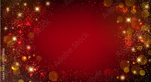 Holiday Abstract shiny color gold design element