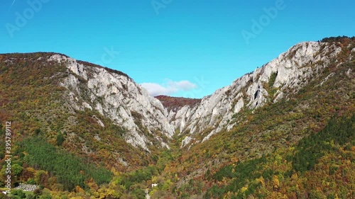 Aerial view of Zadielska dolina valley in Slovakia photo