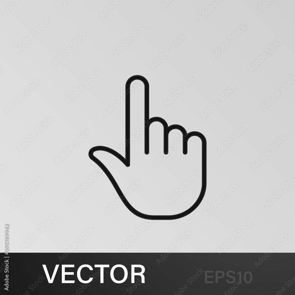 Obraz premium Finger, gesture, hand, one outline icons. Can be used for web, logo, mobile app, UI, UX