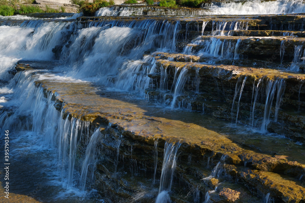 Φωτογραφία Trent river Healey Falls Ontario ledge waterfalls