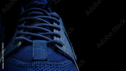 Sports Shoes Passing Closeup Shot